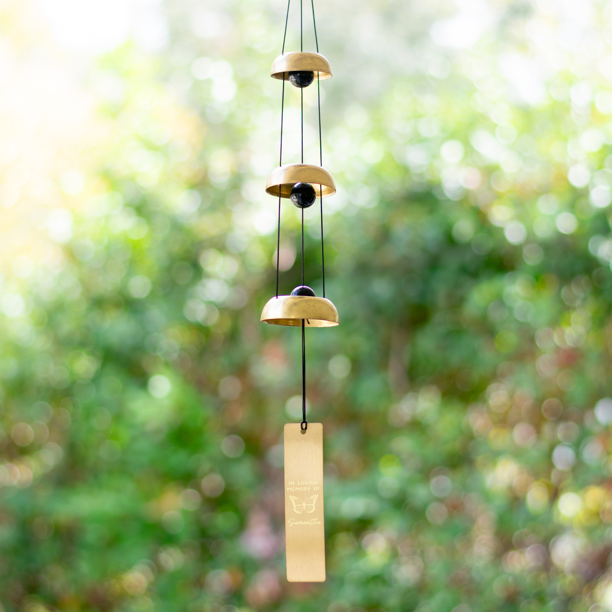 Custom Memorial Wind Chime with Butterfly Motif image number null